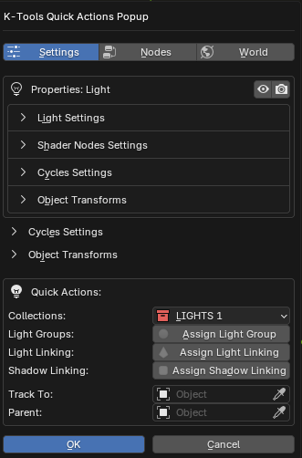 Y Menu - Settings Tab