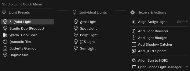 Quick Add Menu Popover
