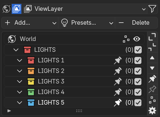 View Layer Mode Header