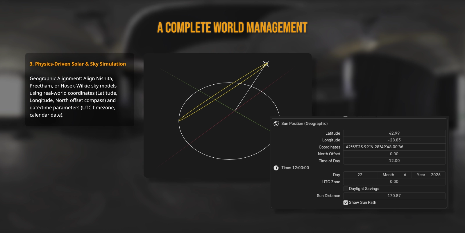 Interactive HDRI World Rotation — Exterior Scene